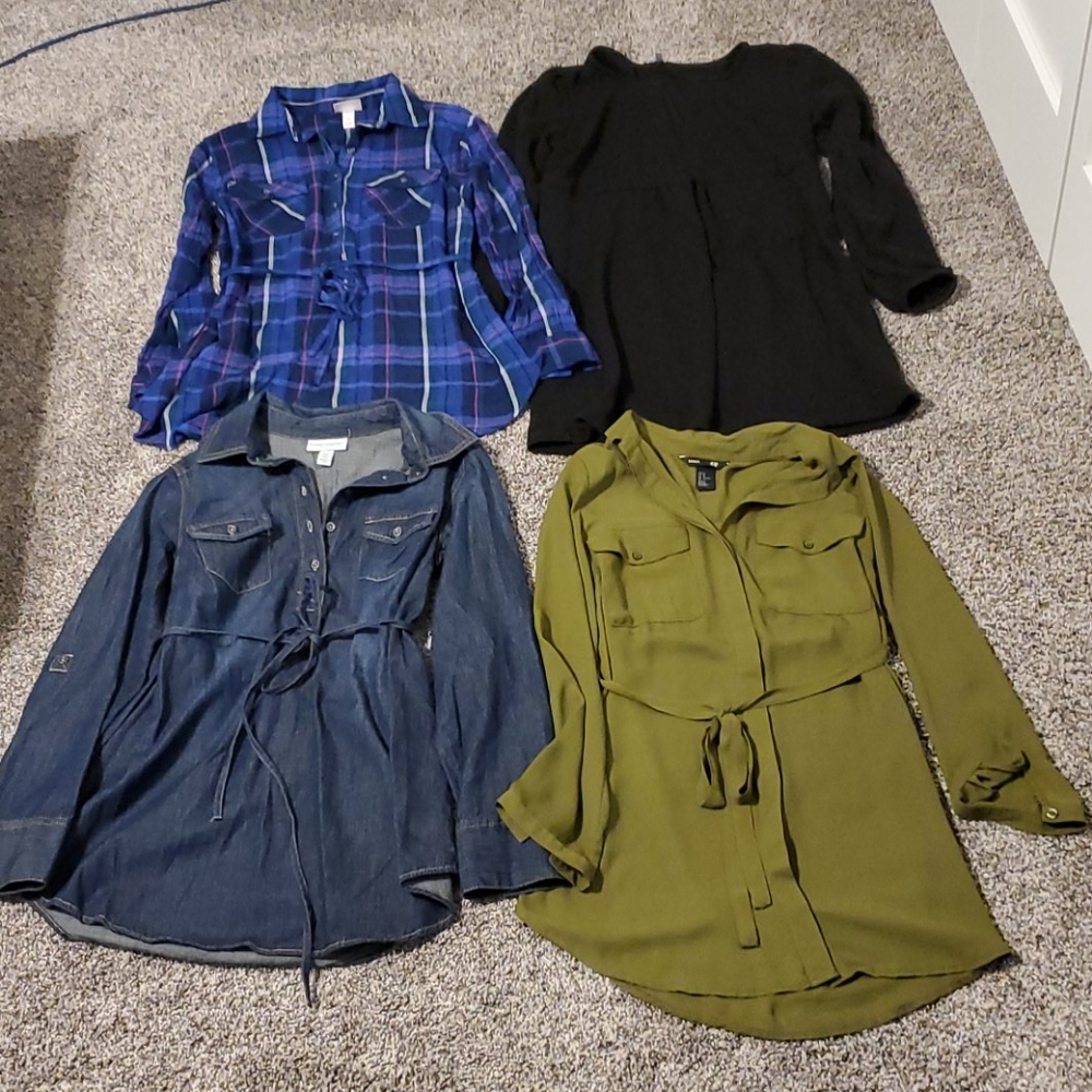 Lot of 4 dress maternity long sleeve tunics